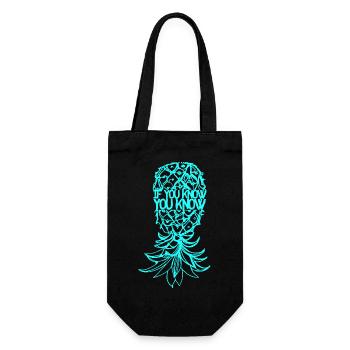 The Lifestyle Swinger Gift Pineapple Swinging - Gift Bag for Bottles - black - Front