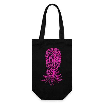 The Lifestyle Swinger Gift Pineapple Swinging - Gift Bag for Bottles - black - Front