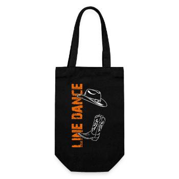 Line Dance Design für Tänzer und Tanzgruppe - Geschenkbeutel für Flaschen - Schwarz - Vorne