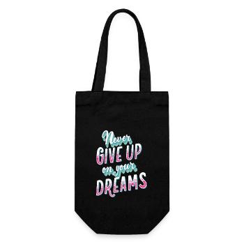 Graphique Never Give Up On Your Dreams - Sac à bouteille - noir - Devant