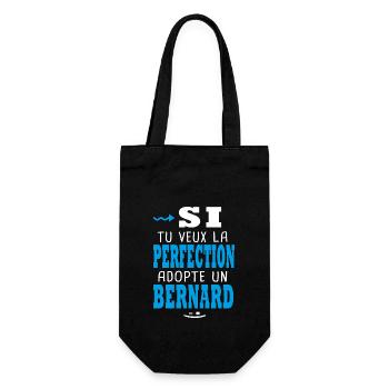 Bernard Si tu veux la perfection adopte un bernard - Sac à bouteille - noir - Devant