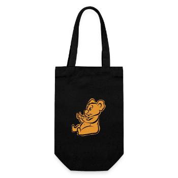 Koalified Gamer - Lustiger Cartoon Koala - Geschenkbeutel für Flaschen - Schwarz - Vorne