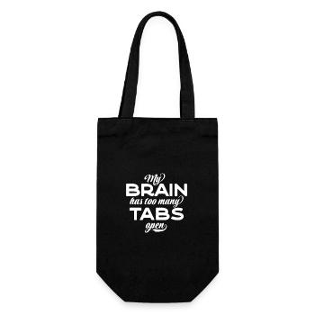 My brain has too many tabs open - Gift Bag for Bottles - black - Front