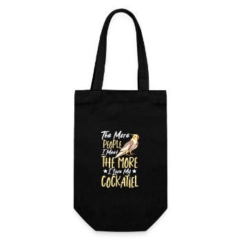 Amoureuse des perroquets, maman calopsitte - Sac à bouteille - noir - Devant