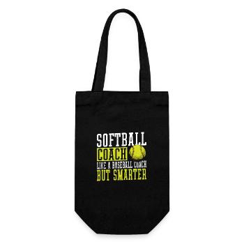 Softball-Trainer Wie ein Baseball-Trainer, aber - Geschenkbeutel für Flaschen - Schwarz - Vorne