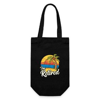 Ich bin Palm Tree im Ruhestand - Geschenkbeutel für Flaschen - Schwarz - Vorne