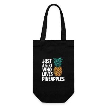 Pineapple tropical hawaiian fruit - Gift Bag for Bottles - black - Front