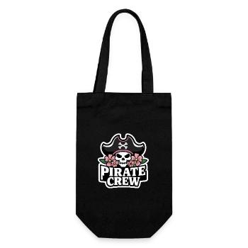 Pirat Piraten Fasching Halloween - Geschenkbeutel für Flaschen - Schwarz - Vorne
