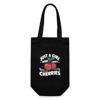 Cherries Cherries Fruits Food - Gift Bag for Bottles - black - Front