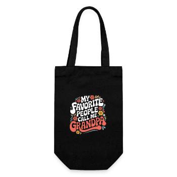 Papy Grand-père Famille Fête des pères - Sac à bouteille - noir - Devant