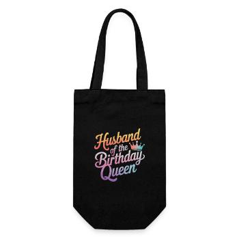 Husband, Spouse, Family, Wedding - Gift Bag for Bottles - black - Front