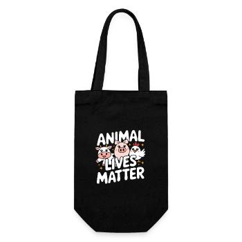 Végétarien Végétalien Végétarien Végétarien - Sac à bouteille - noir - Devant
