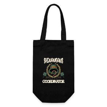Shenanigans Koordinator St. Patrick's Day 2025 - Geschenkbeutel für Flaschen - Schwarz - Vorne