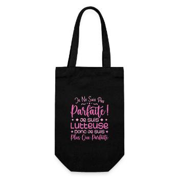 A more than perfect wrestler, a dream job - Gift Bag for Bottles - black - Front