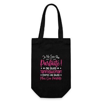 A more than perfect tennis player, a dream job - Gift Bag for Bottles - black - Front