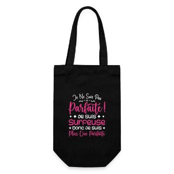A more than perfect surfer, a dream job - Gift Bag for Bottles - black - Front