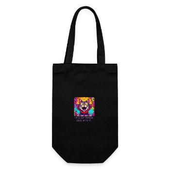 Cat lovers Unite - I'm proud of it! - Gift Bag for Bottles - black - Front