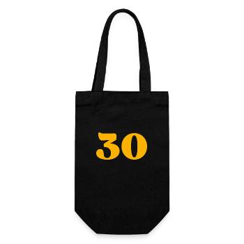 30 - Geschenkbeutel für Flaschen - Schwarz - Vorne