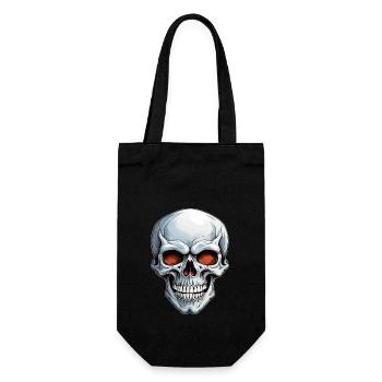 Skull - Gift Bag for Bottles - black - Front