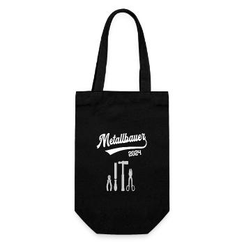 Metallbauer 2024 Ausbildung Prüfung Metallbauazubi - Geschenkbeutel für Flaschen - Schwarz - Vorne