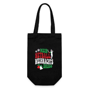 Weihnachten Netball Spielerin Netballspielerin - Geschenkbeutel für Flaschen - Schwarz - Vorne