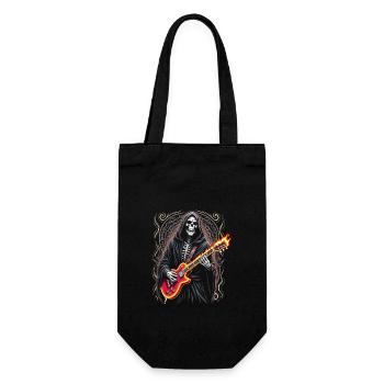 Grim Reaper with Electric Guitar Rock Heavy Metal - Gift Bag for Bottles - black - Front