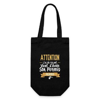 Jeune Conducteur - Humour Permis - Sac à bouteille - noir - Devant