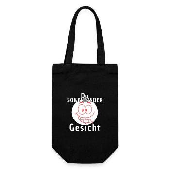 Du Soßenbindergesicht - Geschenkbeutel für Flaschen - Schwarz - Vorne