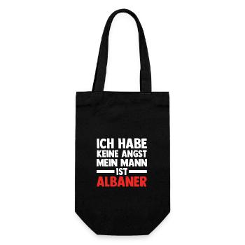 Albaner Albanisch Albanien - Geschenkbeutel für Flaschen - Schwarz - Vorne