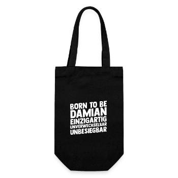 Vorname Damian - Geschenkbeutel für Flaschen - Schwarz - Vorne