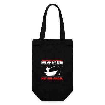 Santa Claus Fishing Christmas Party Christmas - Gift Bag for Bottles - black - Front