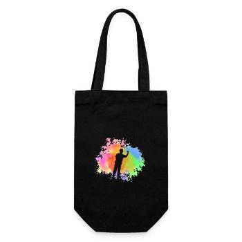 Darts player Darts - Gift Bag for Bottles - black - Front
