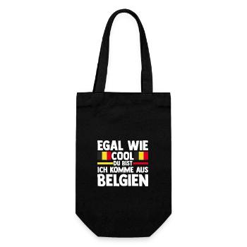 Belgier Belgisch Belgien - Geschenkbeutel für Flaschen - Schwarz - Vorne