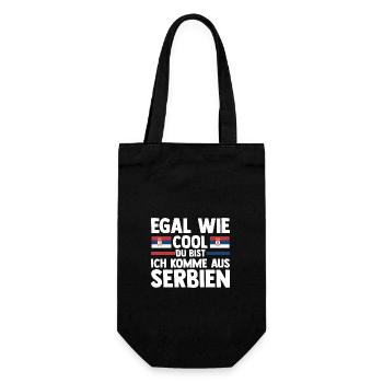 Serbian Serbian Serbia - Gift Bag for Bottles - black - Front