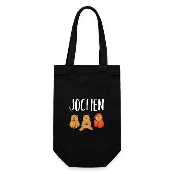 Gamer Zocker Zocken Gaming Jochen - Geschenkbeutel für Flaschen - Schwarz - Vorne