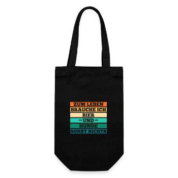 Chien Bière Chien Propriétaire Chien Propriétaire Chien Motif Hun - Sac à bouteille - noir - Devant