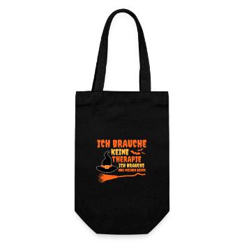 Witch Witch Broom Witch Costume Halloween - Gift Bag for Bottles - black - Front