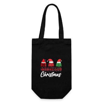 Père Noël Noël Livres de lecture - Sac à bouteille - noir - Devant