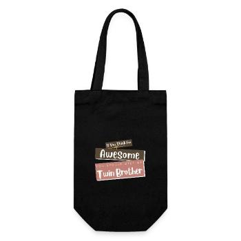 Funny Matching Family Saying Sibling Connection - Gift Bag for Bottles - black - Front