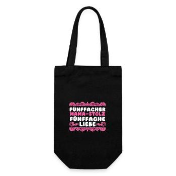 Mom of 5 children - Gift Bag for Bottles - black - Front