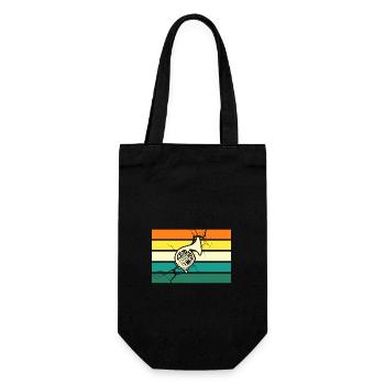 Horn player French horn - Gift Bag for Bottles - black - Front