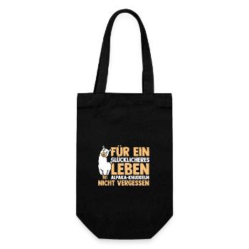 Alpaca - Gift Bag for Bottles - black - Front