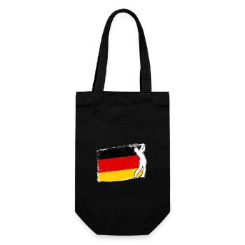 Golfers Germany Flag Golf - Gift Bag for Bottles - black - Front