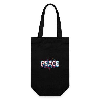 PEACE – an expression of freedom and hope - Gift Bag for Bottles - black - Front