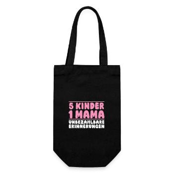 Mom of 5 children - Gift Bag for Bottles - black - Front