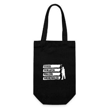 Malermeister Malergeselle Maler - Geschenkbeutel für Flaschen - Schwarz - Vorne