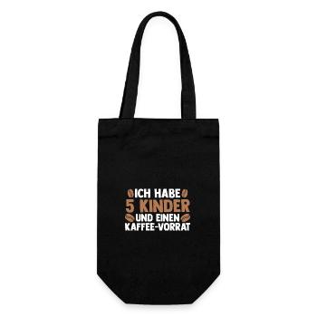 Mom of 5 kids coffee - Gift Bag for Bottles - black - Front