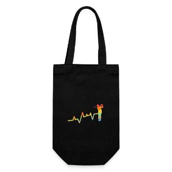 Golfer heartbeat Golf - Gift Bag for Bottles - black - Front