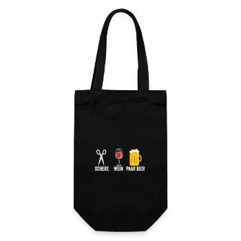 Wine Scissors Couple Beer - Gift Bag for Bottles - black - Front