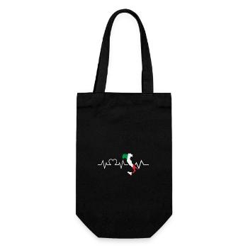 Italie Italien Italien Battement de cœur Italie - Sac à bouteille - noir - Devant